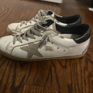 White Sneakers with Gray Star Accent